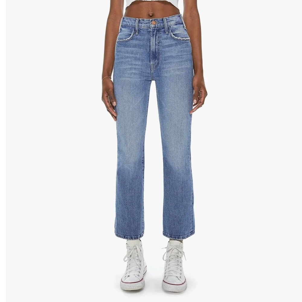 MOTHER Light Blue Wide Leg Jeans